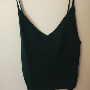 Deep teal blue crop top